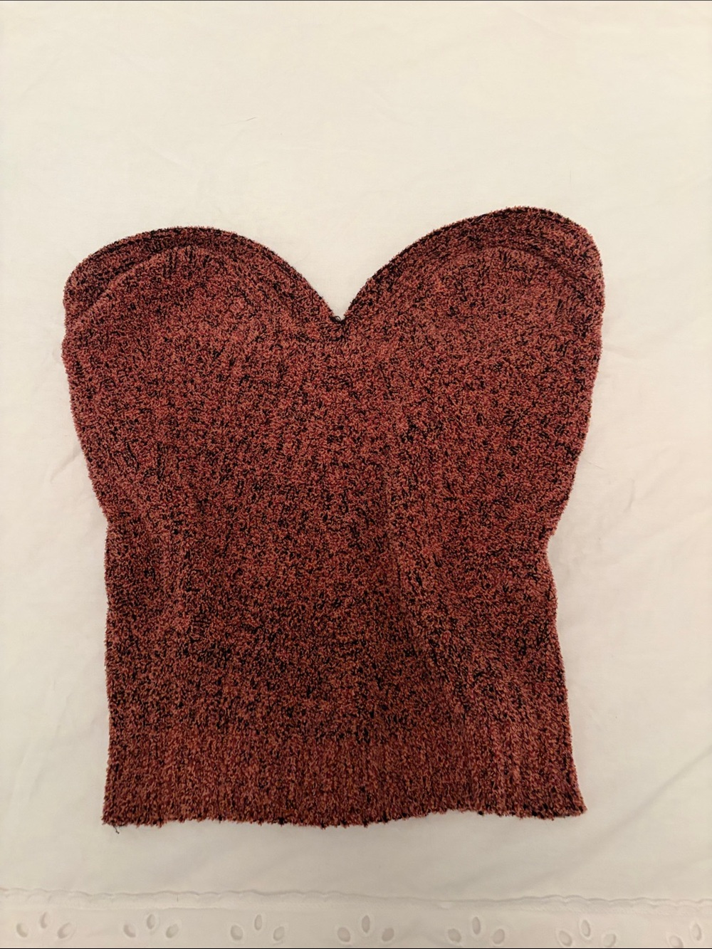 Sweetheart Neck Strapless Bustier Camisole in Rust